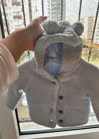 Erkek Çocuk Gri Örgü Hırka - Görsel 2