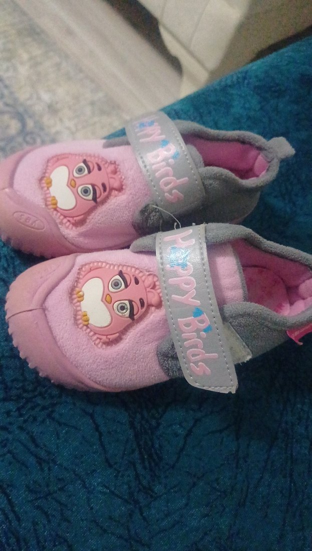 Kız Çocuk Pembe Baskılı Sıcak panduflar - Görsel 3