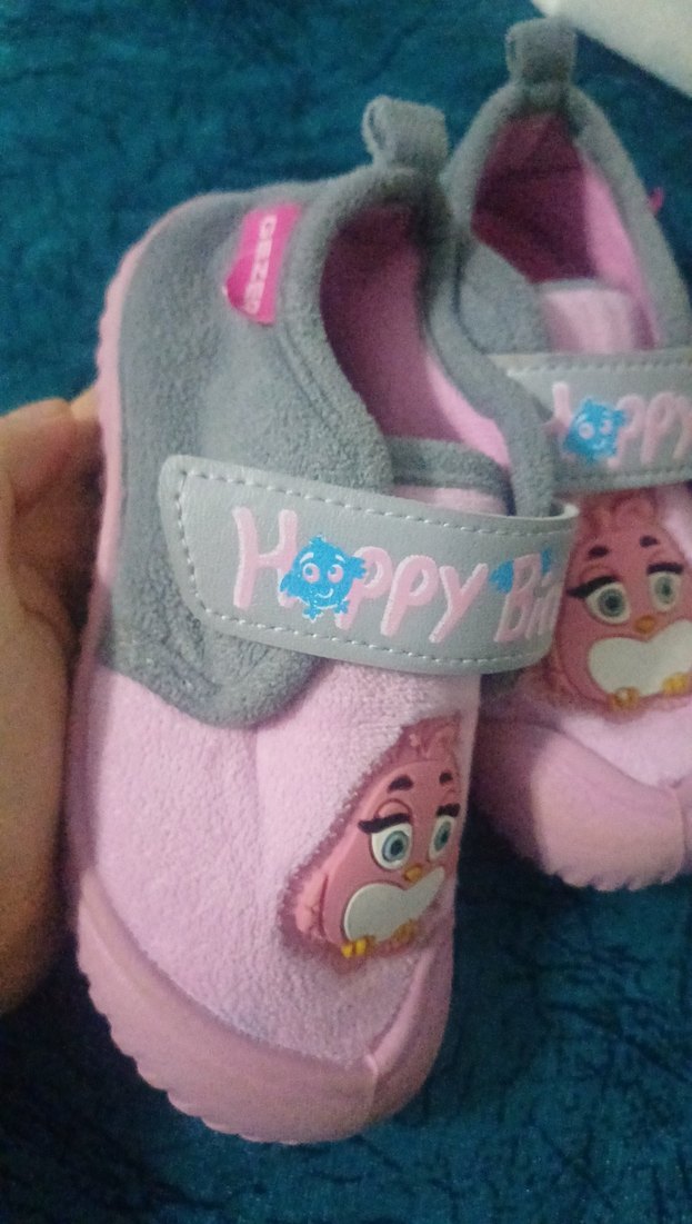 Kız Çocuk Pembe Baskılı Sıcak panduflar - Görsel 2