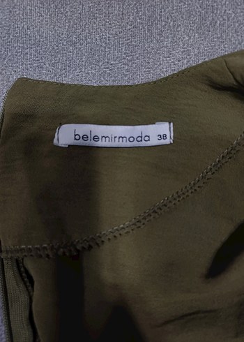 Kadın Haki Uzun Keten Salaş Tunik,pantolon - Görsel 6