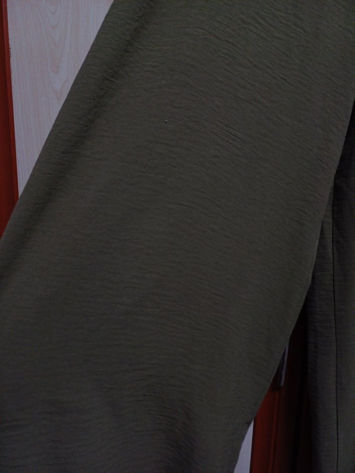 Kadın Haki Uzun Keten Salaş Tunik,pantolon - Görsel 5