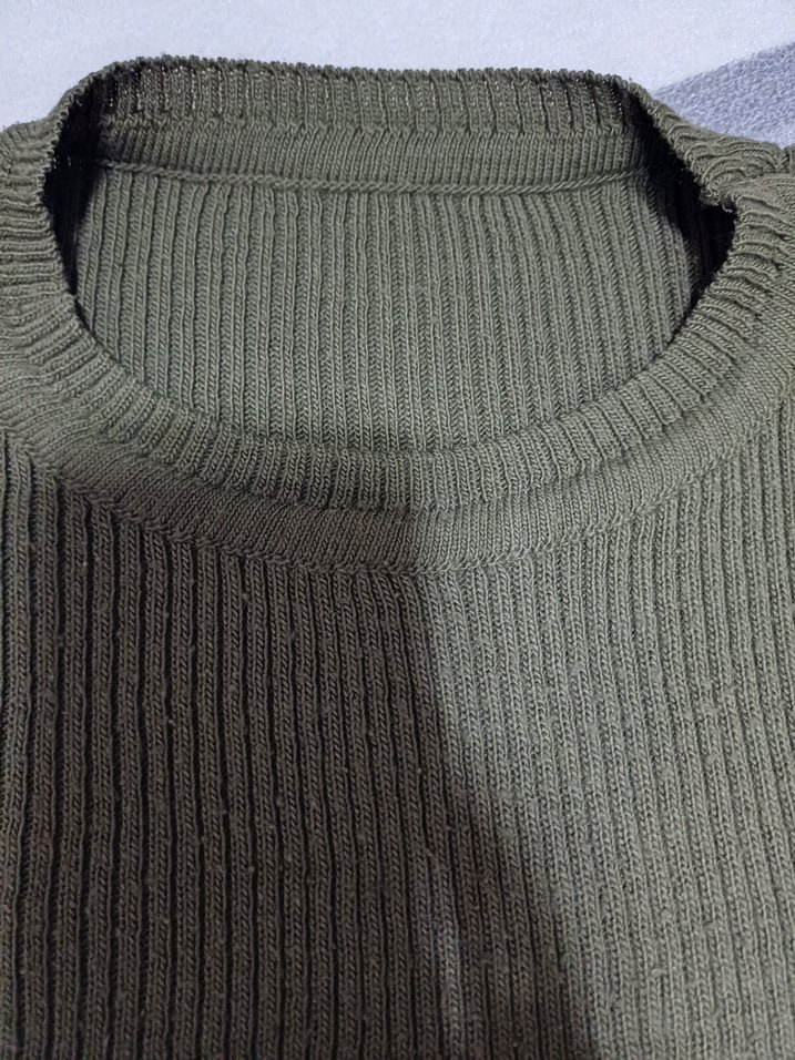 İnce Örgü Kadın haki Kazak İnci Detaylı - Görsel 3