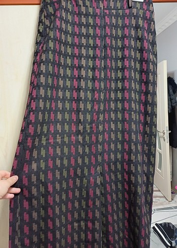 Kadın Çok Renkli Pilili Uzun Etek - Görsel 2