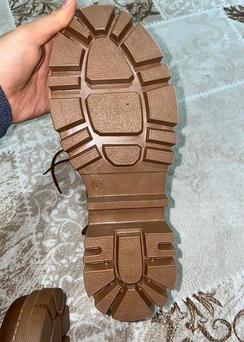 Kahverengi Deri Platform Topuklu Kadın Bot - Görsel 3