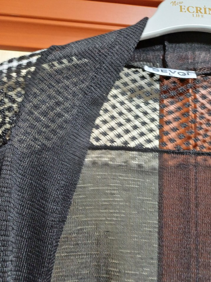 Uzun Bohem Kadın Siyah  Hırka - Görsel 3