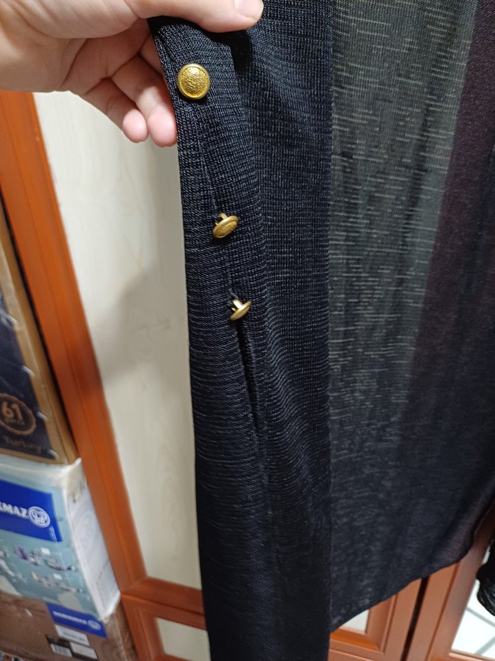 Uzun Bohem Kadın Siyah  Hırka - Görsel 4