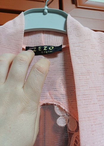 Dantel Detaylı Pembe Midi Kolsuz Yelek - Görsel 3