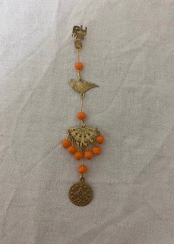 Püsküllü Altın Renkli Bohem Kadın Charm Mardin tokası - Görsel 2