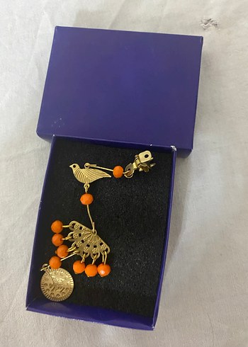 Püsküllü Altın Renkli Bohem Kadın Charm Mardin tokası - Görsel 4