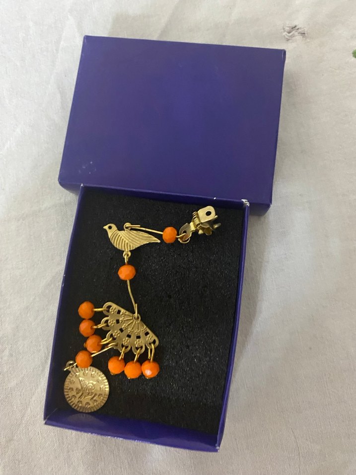 Püsküllü Altın Renkli Bohem Kadın Charm Mardin tokası - Görsel 4