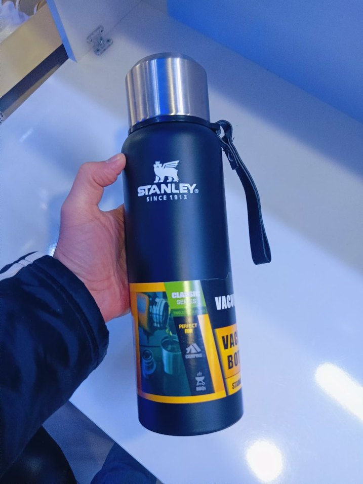 Stanley Siyah Çelik Termos Şişe - Görsel 2