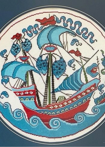 "Açık Denizler" Kanaviçe Tablo by Bucu Mucu - Görsel 3