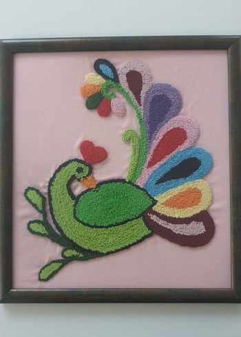 Tavuskuşu Desenli Punch Tablo - Görsel 8