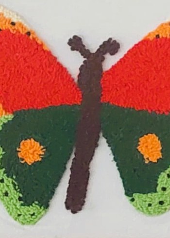 Punch Nakışı Kelebek Tablo (41x34 cm) - Görsel 3