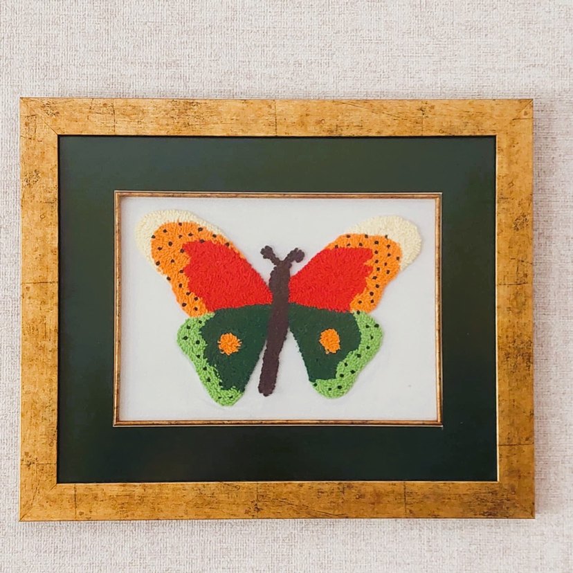 Punch Nakışı Kelebek Tablo (41x34 cm) - Görsel 4