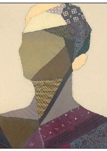 İpeksi bakışlar - İpek kravatlardan Patchwork Tablo - Görsel 5