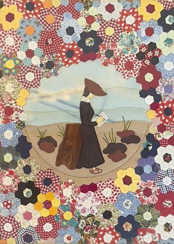 2000 Parçadan El Emeği Patchwork Tablo (64x64 cm) - Görsel 3