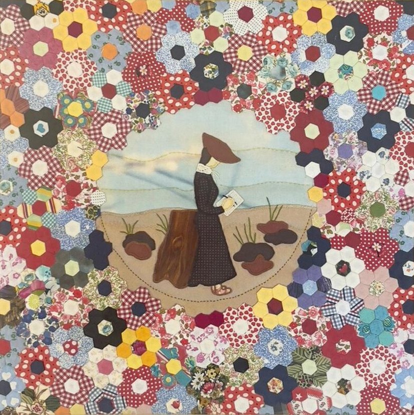 2000 Parçadan El Emeği Patchwork Tablo (64x64 cm) - Görsel 3