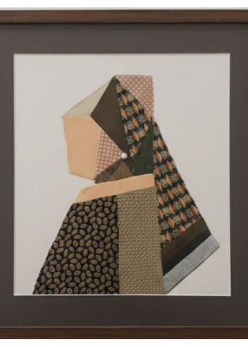 İnci Küpeli Kız: İpek Kravatlardan Tasarım Tablo (Tek Eser) - Görsel 4