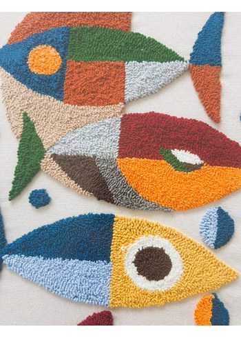 Rengarenk Balıklar: El Yapımı Punch Tablo (Dokulu Duvar Sanatı) - Görsel 5