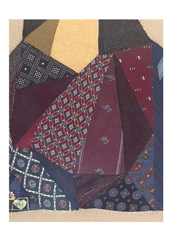 İpek Kravatlardan Tasarlanmış Modern Mona Lisa Tablosu(Tek Eser) - Görsel 6