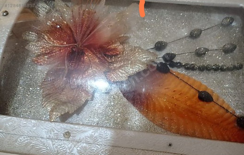 Beyaz Desenli Makyaj Organizer Kutusu - Görsel 2