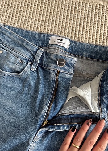 Kadın Mavi Denim Regular Fit Kot Pantolon - Görsel 2