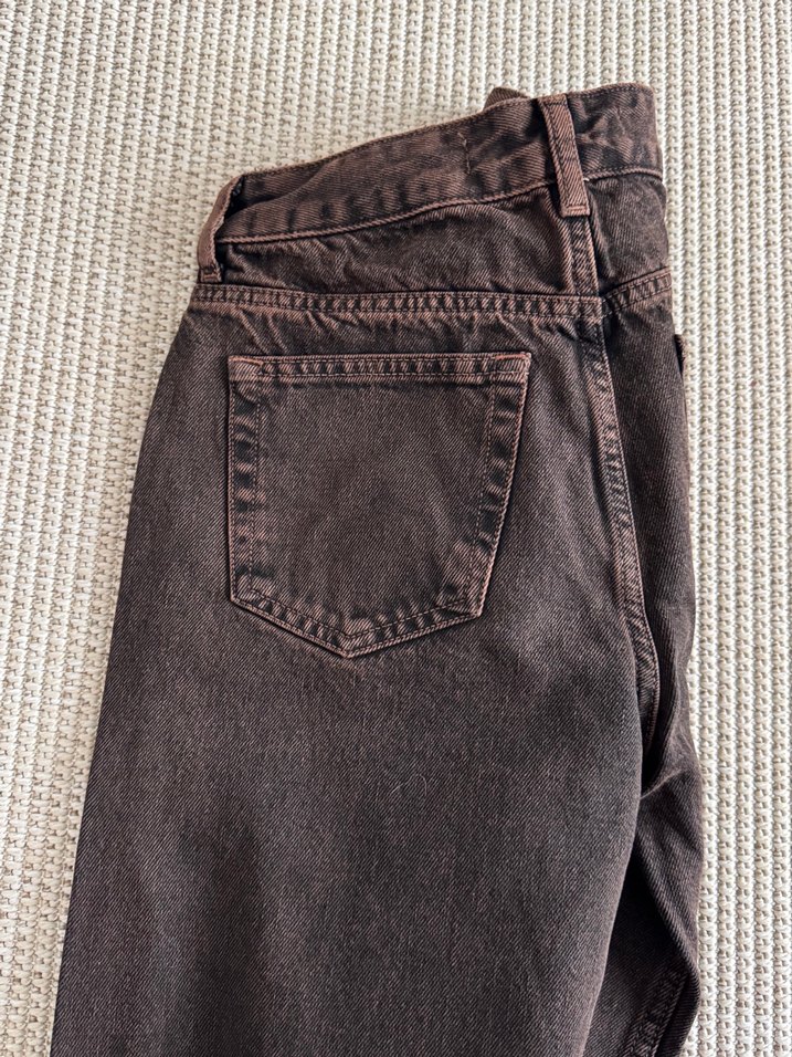 Kahverengi Kadın Midi Boy Denim Pantolon - Görsel 4