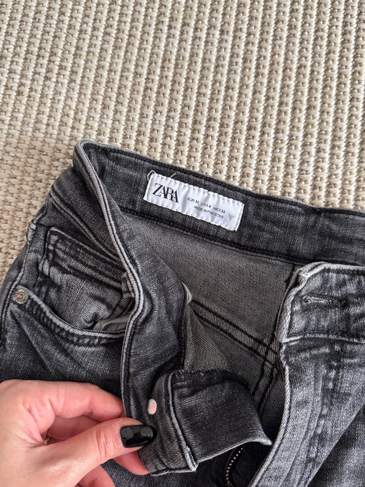 Gri Kadın Denim Normcore Kot Pantolon - Görsel 2
