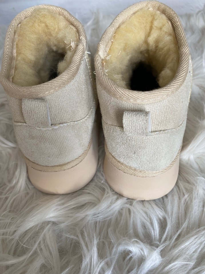 Bej Kürklü Kadın Dolgu Topuk Bot - Görsel 4