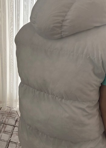 Beyaz Fermuarlı Kadın Yelek - Görsel 2