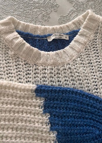 Renkli Bohem Örgü Kadın Kazak - Görsel 3