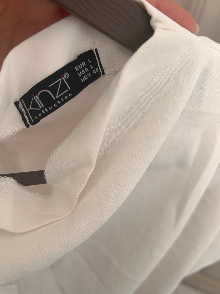 Beyaz gömlek bluz vatkalı - Görsel 4