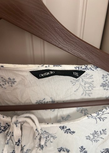 Nakışlı Bohem Pamuklu V Yaka Bluz - Görsel 4