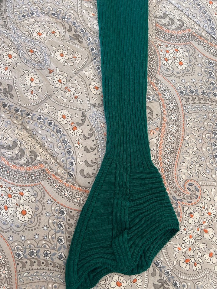 Uzun Kollu Yeşil Balıkçı Yaka Triko Elbise - Görsel 2