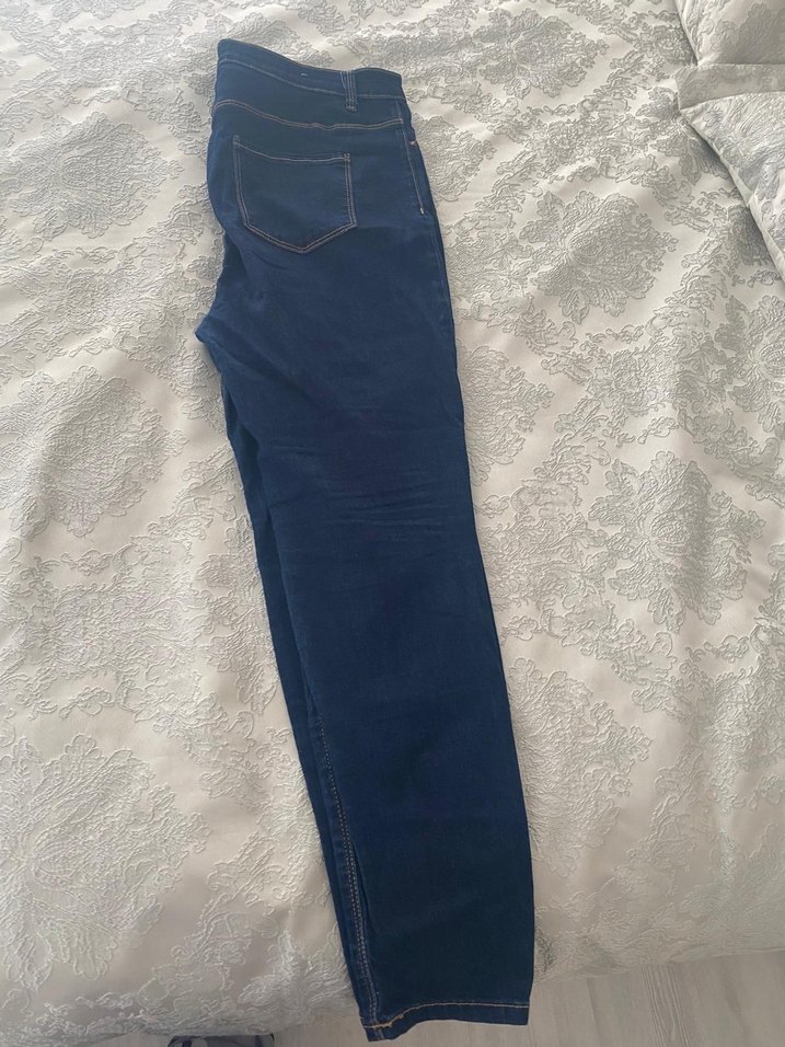 Lacivert  Kadın Denim Pantolon - Görsel 3