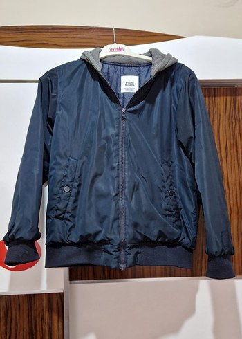 Kapüşonlu Lacivert Erkek Çocuk Ceketi - Görsel 2