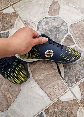 Sarı Siyah Erkek Futbol Ayakkabısı Velcro - Görsel 5