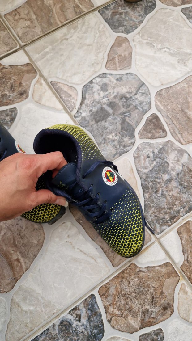 Sarı Siyah Erkek Futbol Ayakkabısı Velcro - Görsel 4