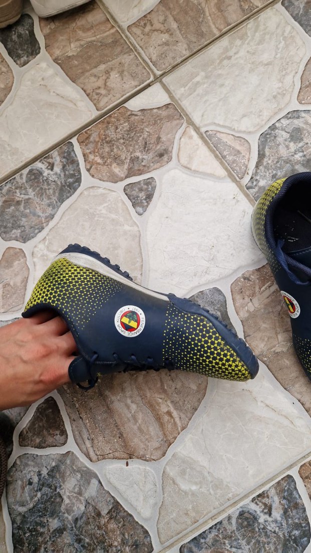 Sarı Siyah Erkek Futbol Ayakkabısı Velcro - Görsel 3