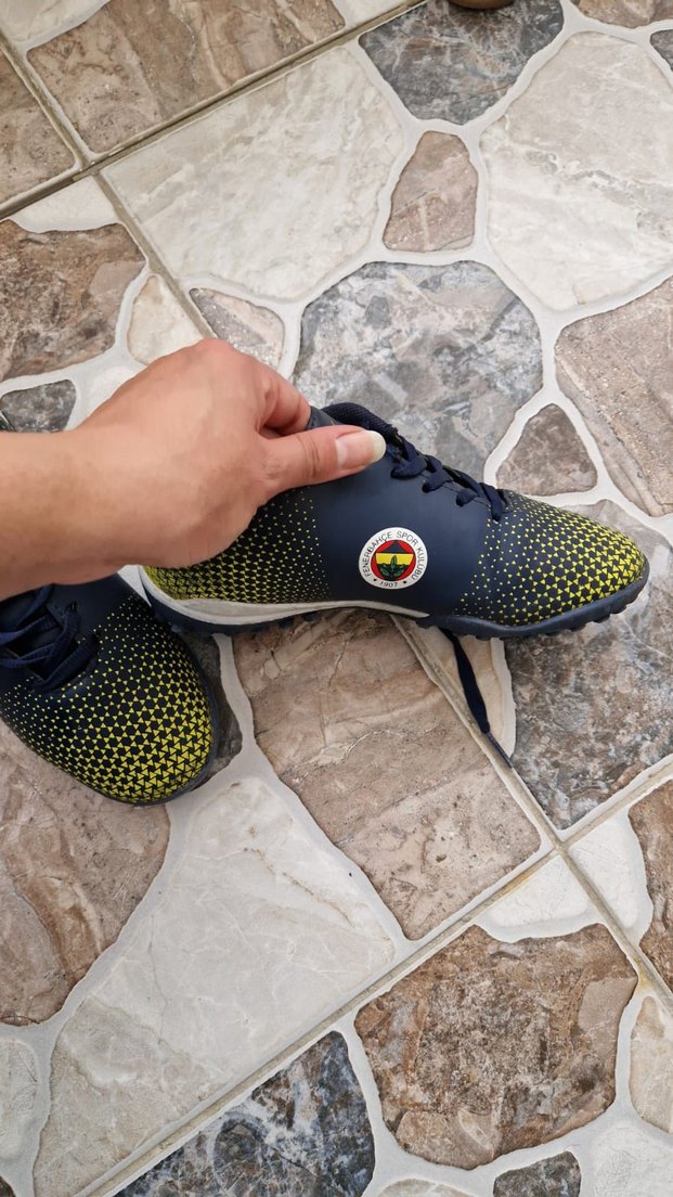 Sarı Siyah Erkek Futbol Ayakkabısı Velcro - Görsel 5