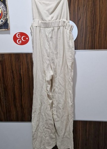 Bej Kadın Keten Uzun Tulum - Görsel 4