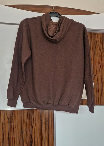 Kahverengi Kapüşonlu Kadın Sweatshirt - Görsel 3