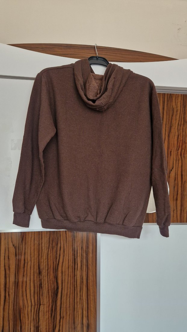 Kahverengi Kapüşonlu Kadın Sweatshirt - Görsel 3