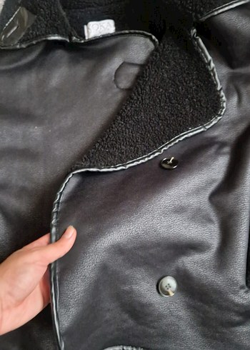 Kürklü Gri Kadın Kışlık Ceket - Görsel 3