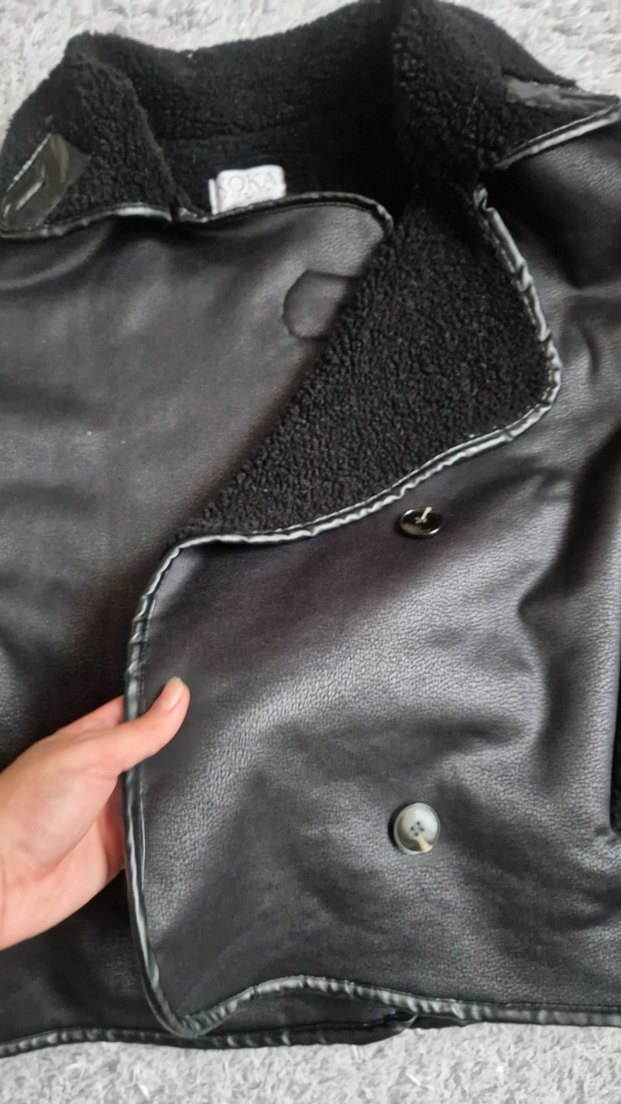 Kürklü Gri Kadın Kışlık Ceket - Görsel 3