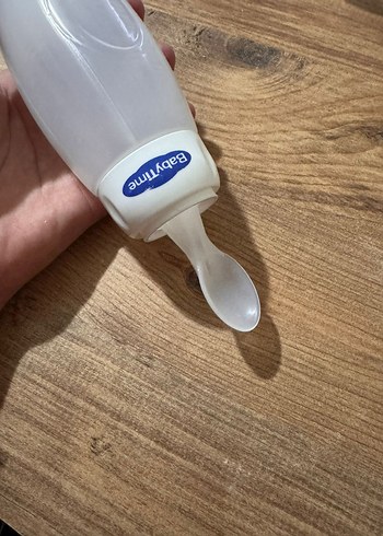 BabyTime Kaşıklı Bebek Biberonu Beyaz - Görsel 4