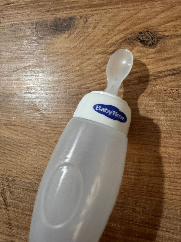 BabyTime Kaşıklı Bebek Biberonu Beyaz - Görsel 2