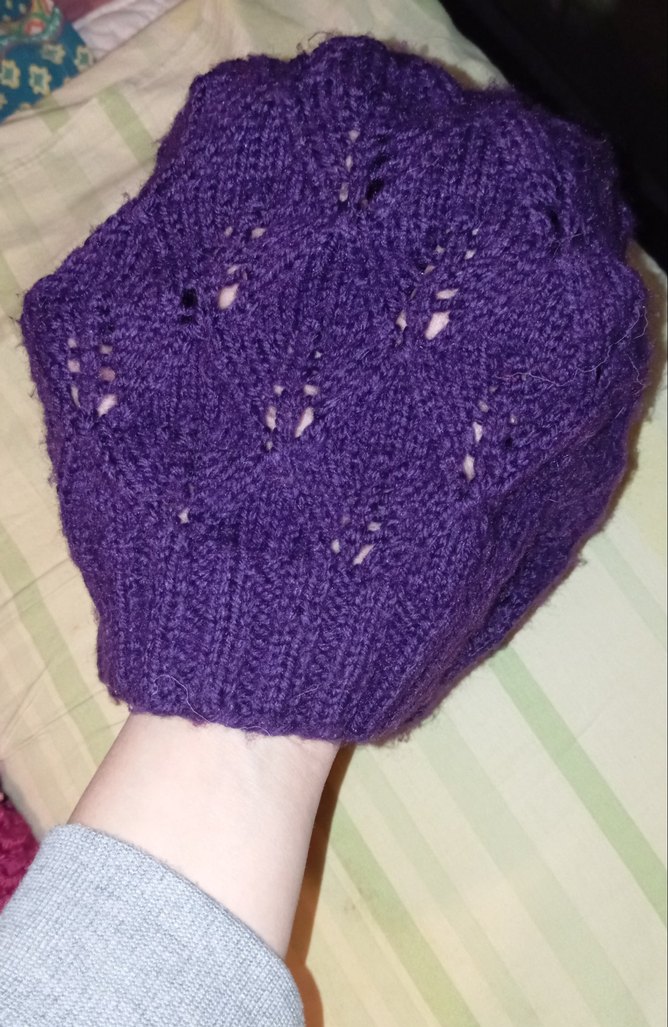 Mor Örgü Kadın Bere - Görsel 2