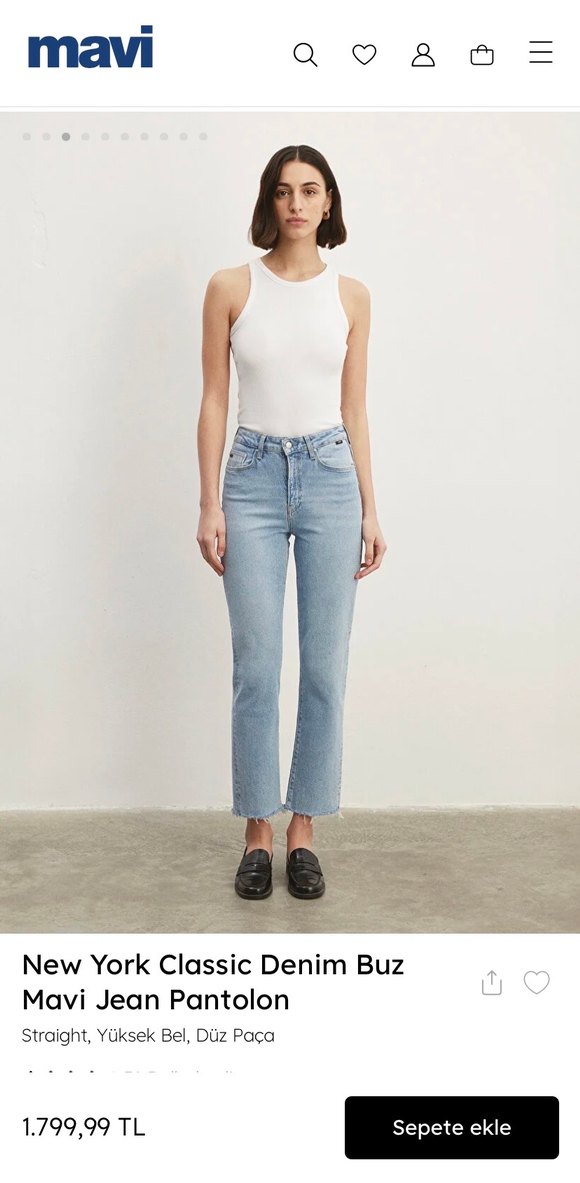 Kadın Normal Kesim Midi Denim Jean - Görsel 2